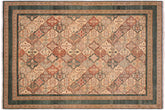 9x11 hand knotted Persian rug in green and beige - Istanbul Suzette