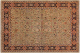 9x12 hand knotted Persian rug in green and blue - Istanbul Kaye