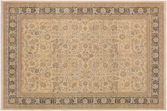 handmade Traditional Kafkaz Beige Blue Hand Knotted RECTANGLE 100% WOOL area rug 9x12