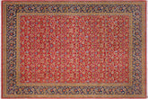 9x12 hand knotted Persian rug in red and teal - Istanbul Luann