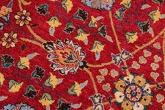 handmade Transitional Red Teal Blue Hand Knotted RECTANGLE 100% WOOL area rug 9' x 12'