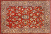 9x12 hand knotted Persian rug in rust and brown - Istanbul Lawanda