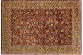 9x12 hand knotted Persian rug in brown and green - Istanbul Alissa