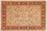 9x12 hand knotted Persian rug in tan and rust - Istanbul Lakeisha