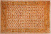 9x12 hand knotted Persian rug in tan and gold - Istanbul Araceli