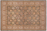 9x12 hand knotted Persian rug in green and gray - Istanbul Katelyn