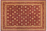 9x12 hand knotted Persian rug in red and mustard - Istanbul Juliette
