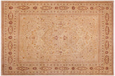 9x11 hand knotted Persian rug in tan - Istanbul Young