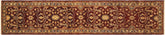 2x12 hand knotted transitional wool runner rug in red and blue - Paul