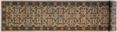3x15 hand knotted transitional wool runner rug in gray and green - Wilda