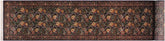 handmade Traditional Morris Black Red Hand Knotted RUNNER 100% WOOL area rug 3' x 14'