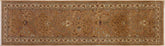 3x10 hand knotted Turkish wool runner in gold and ivory - Istanbul Germaine