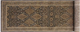 4x13 hand knotted Turkish wool runner in brown and gold - Istanbul Sydney