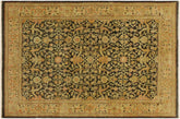 handmade Traditional Kafkaz Charcoal Beige Hand Knotted RECTANGLE 100% WOOL area rug 4x6