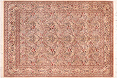 handmade Transitional Nagi Beige Red Hand Knotted RECTANGLE 100% WOOL area rug 8x11