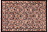 handmade Transitional Doop Black Black Hand Knotted RECTANGLE 100% WOOL area rug 9x12
