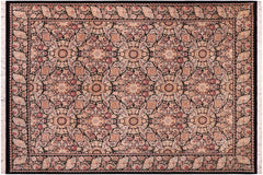 handmade Transitional Doop Black Black Hand Knotted RECTANGLE 100% WOOL area rug 9x12