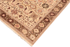handmade Transitional Sultanabad Beige Green Hand Knotted RECTANGLE 100% WOOL area rug 5x7