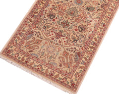 handmade Transitional Lt. Gray Ivory Hand Knotted RUNNER 100% WOOL area rug 3' x 12'