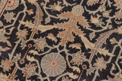 handmade Traditional Kafkaz Charcoal Tan Hand Knotted RECTANGLE 100% WOOL area rug 3x5