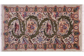 handmade Transitional Marry Gold Lt. Green Lt. Green Hand Knotted RECTANGLE 100% WOOL area rug 2x4