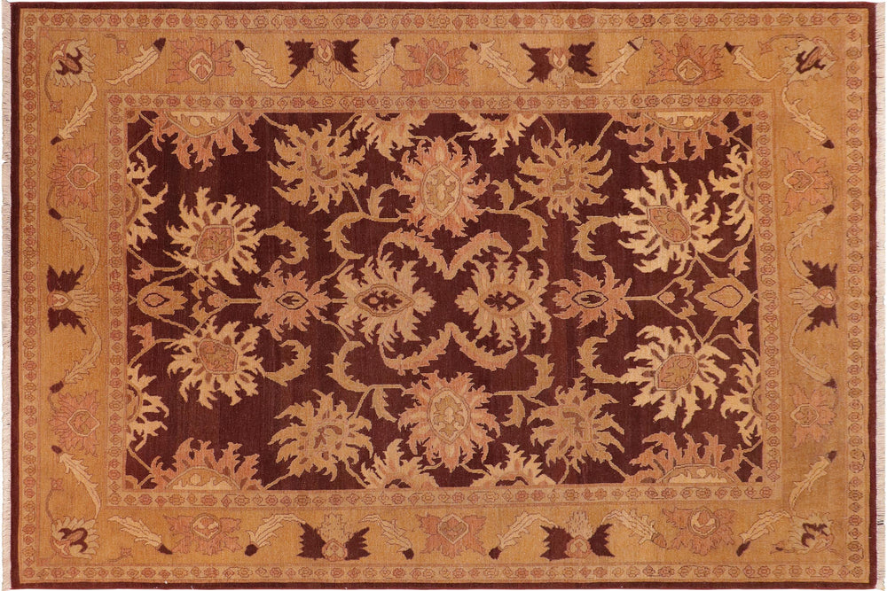 handmade Traditional Antique Maroon Lt. Gold Hand Knotted RECTANGLE 100% WOOL area rug 8x10