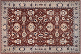 12x18 hand knotted Ziegler wool rug in brown and blue - Chic Ziegler Jeane