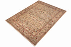 handmade Transitional Ivory Green Hand Knotted RECTANGLE 100% WOOL area rug 9x14