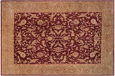 12x17 hand knotted Ziegler wool rug in red and green - Bohemian Ziegler America