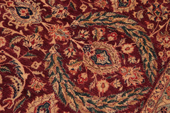 handmade Transitional Dabir Maroon Blue Hand Knotted RECTANGLE 100% WOOL area rug 10x14
