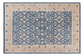 10x14 hand knotted Persian rug in blue and tan - Istanbul Trish