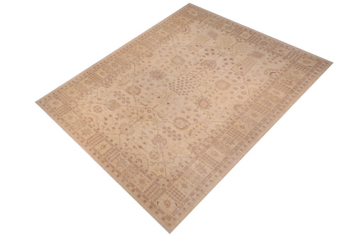 handmade Traditional Kafkaz Tan Tan Hand Knotted RECTANGLE 100% WOOL area rug 12x18