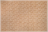 12x18 hand knotted modern wool rug in brown - Eclectic Sarita