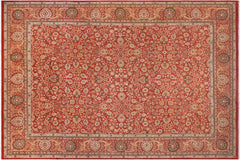 handmade Transitional Design Rust Rust Hand Knotted RECTANGLE 100% WOOL area rug 12x16