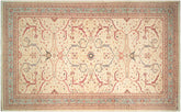 15x25 hand knotted Ziegler wool rug in ivory and blue - Chic Ziegler Karie