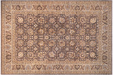 12x18 hand knotted transitional wool rug in gray and tan - Chic Tenesha Gray/ Tan