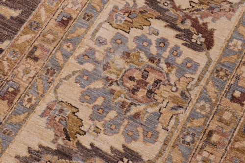 handmade Transitional Kafkaz Gray Lt. Tan Hand Knotted RECTANGLE 100% WOOL area rug 12' x 18'