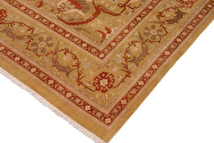 handmade Transitional Green Rust Hand Knotted RECTANGLE 100% WOOL area rug 10x14