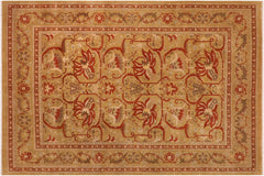 handmade Transitional Green Rust Hand Knotted RECTANGLE 100% WOOL area rug 10x14