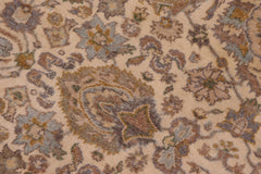 handmade Transitional Lahore Ivory Brown Hand Knotted GALLERY 100% WOOL area rug 8' x 25'