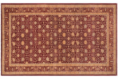 handmade Transitional Design Red Red Hand Knotted GALLERY 100% WOOL area rug 6' x 12'