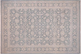 12x18 hand knotted transitional wool rug in blue and green - Eclectic Sherlene Blue/ Green