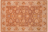 6x9 hand knotted Persian rug in brown and blue - Istanbul Zula