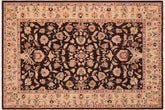 6x9 hand knotted Ziegler wool rug in brown and tan - Oriental Ziegler Vina