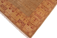 handmade Modern Kafkaz Tan Beige Hand Knotted RECTANGLE 100% WOOL area rug 6' x 9'