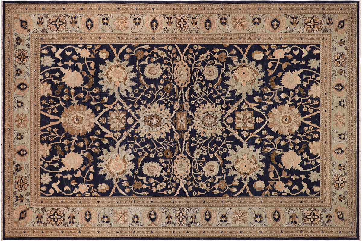 Classic Ziegler Laine Blue/Green Wool Rug - 9'4'' x 12'6''