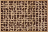 9x12 hand knotted modern wool rug in brown and beige - Chic Danica