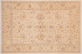 9x12 hand knotted Ziegler wool rug in beige and gold - Chic Ziegler Lorelei