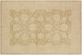 9x12 hand knotted Ziegler wool rug in brown and beige - Classic Ziegler Georgian