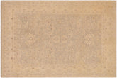 9x12 hand knotted Ziegler wool rug in green and beige - Chic Ziegler Eura